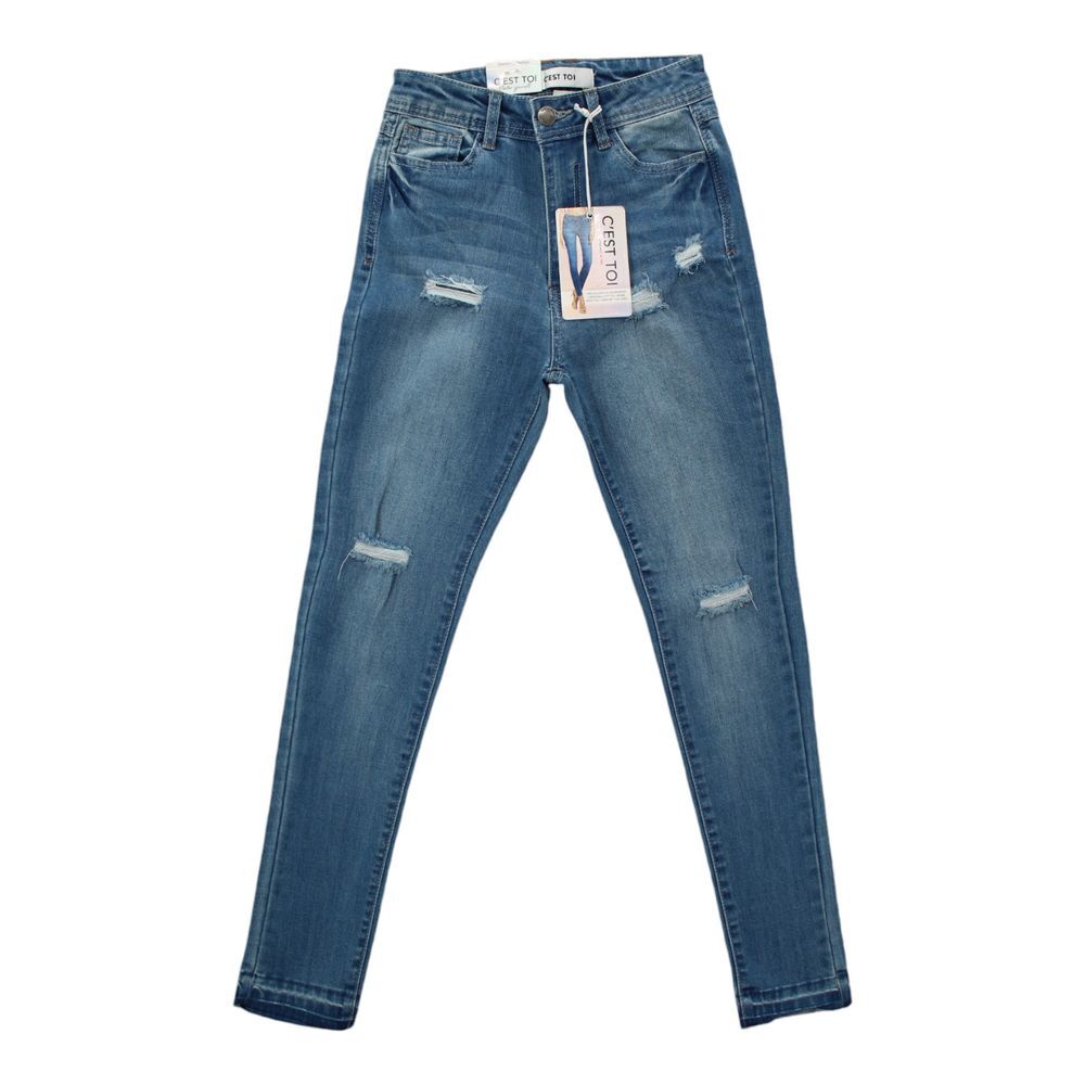 C'est Toi Skinny Jeans Size 1 Distressed Raw Hem W7517 NWT Juniors